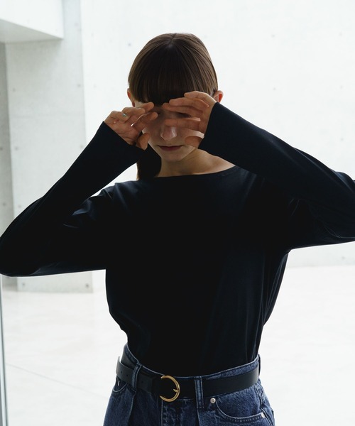 STERNBERG(スタンバーグ)の「長袖コットンプルオーバー(Tシャツ/カットソー・レディース・オフホワイト/ブラック・MEDIUM/LARGE)」の16枚目の写真