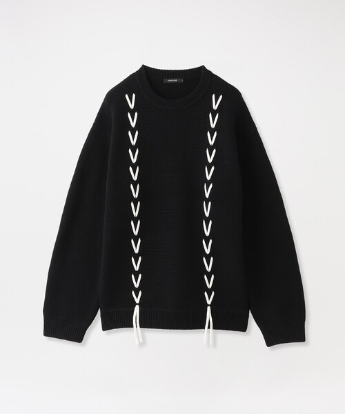 LOVELESS（ラブレス）の「【UNISEX】Vスレッドプルオーバー（ニット/セーター・メンズ・ブラック/オフホワイト/ブルー系その他4・S/M/L）」の2枚目の写真