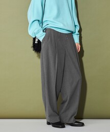 CITEN | ＜CITEN＞エッセンシャル ワイドスラックス  ストライプ(スラックス)