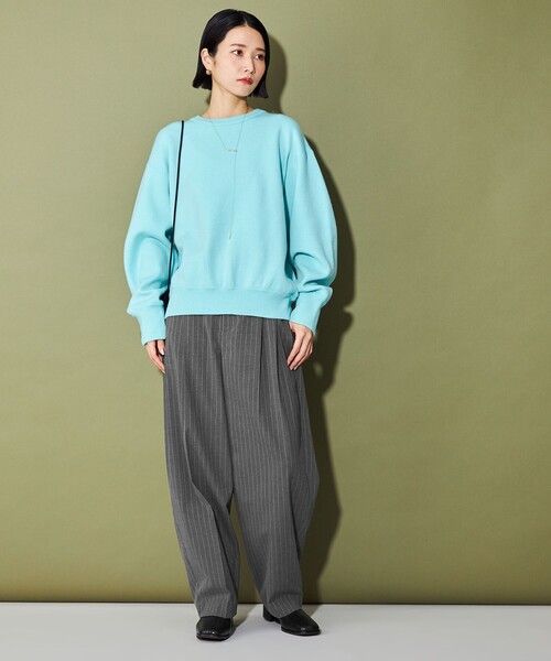 CITEN(シテン)の「<CITEN>ワイドスラックス ストライプ(スラックス・レディース・グレー・S/M/L)」の11枚目の写真