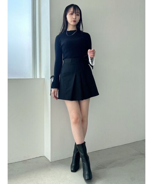 dazzlin(ダズリン)の「【セットアップ対応】タックフレアボンディングミニスカート(スカート・レディース・ブラウン/グレー/ブラック・SMALL/MEDIUM)」の22枚目の写真