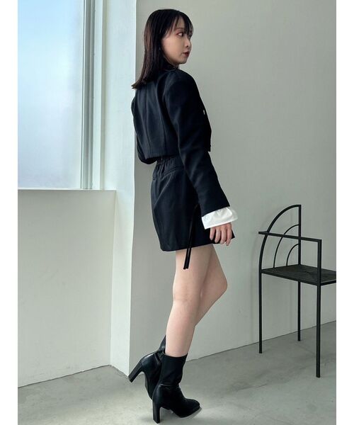 dazzlin(ダズリン)の「【セットアップ対応】タックフレアボンディングミニスカート(スカート・レディース・ブラウン/グレー/ブラック・SMALL/MEDIUM)」の19枚目の写真