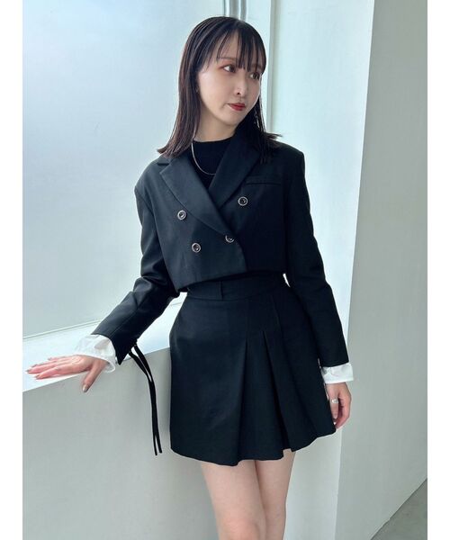 dazzlin(ダズリン)の「【セットアップ対応】タックフレアボンディングミニスカート(スカート・レディース・ブラウン/グレー/ブラック・SMALL/MEDIUM)」の17枚目の写真