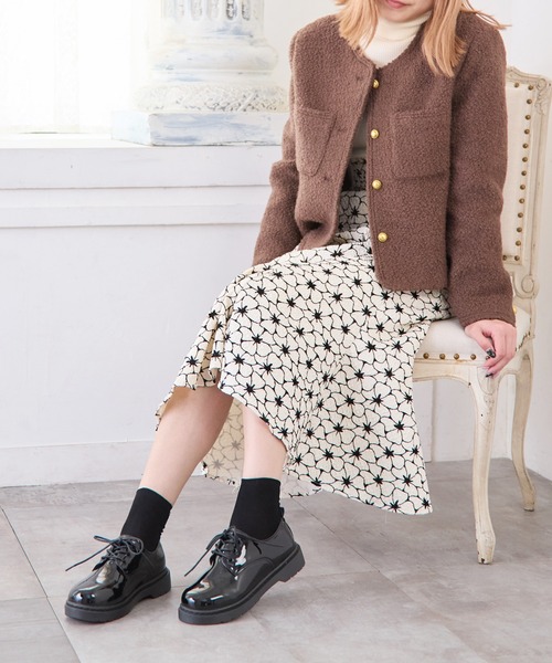 attagirl(アタガール)の「ブラックレースアップシューズ(ドレスシューズ・レディース・ブラック/ブラック系・M/S/LL/L/3L)」の12枚目の写真