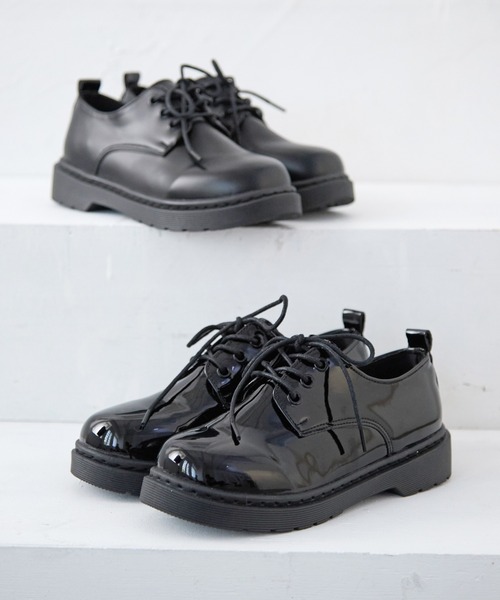 attagirl(アタガール)の「ブラックレースアップシューズ(ドレスシューズ・レディース・ブラック/ブラック系・M/S/LL/L/3L)」の8枚目の写真