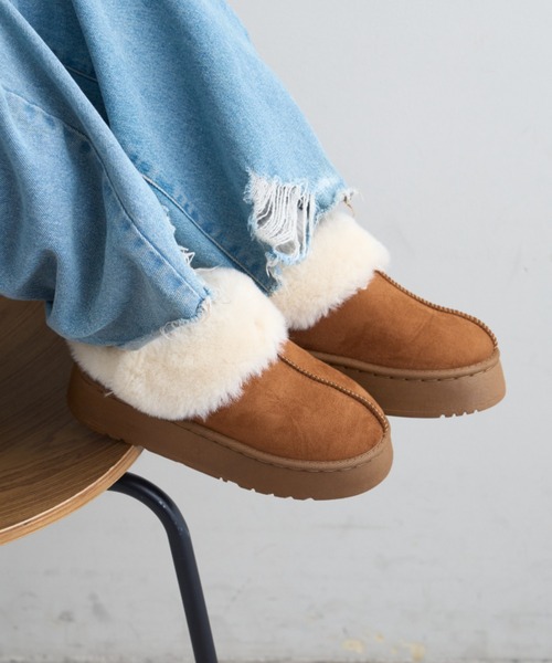 CIAOPANIC TYPY（チャオパニックティピー）の「ムートンサンダル（サンダル・レディース・ブラック/ライトブラウン・LARGE/MEDIUM/SMALL）」の5枚目の写真