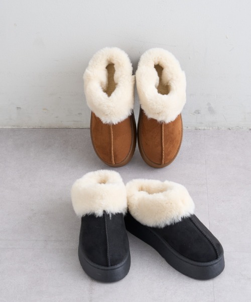 CIAOPANIC TYPY（チャオパニックティピー）の「ムートンサンダル（サンダル・レディース・ブラック/ライトブラウン・LARGE/MEDIUM/SMALL）」の9枚目の写真