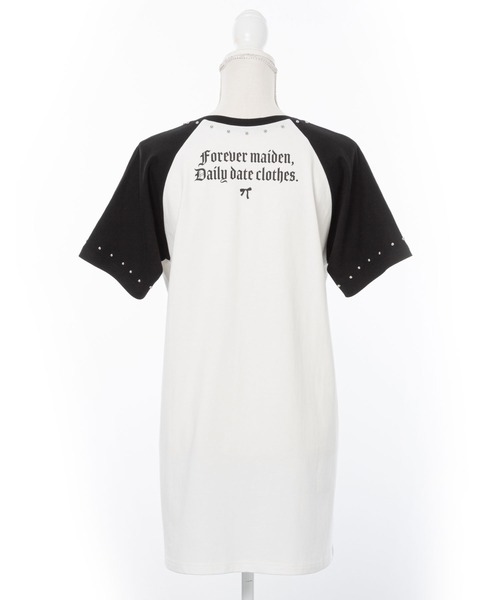 DearMyLoveMillor(ディアマイラブミラー)の「ハートチェーンラグランtee(Tシャツ/カットソー・レディース・グレー/ベビーピンク/ブラック/ホワイト・FREE)」の6枚目の写真