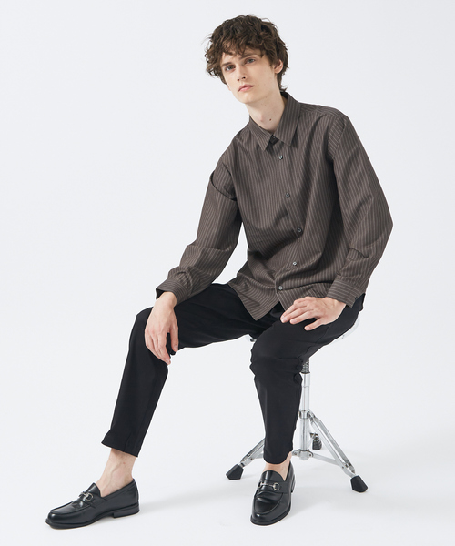 レギュラーカラーストライプ 長袖シャツ(シャツ/ブラウス)|ABAHOUSE GRAY(アバハウスグレイ) レギュラーカラーストライプ 長袖シャツ(シャツ/ブラウス)|ABAHOUSE GRAY(アバハウスグレイ)