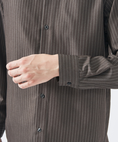 レギュラーカラーストライプ 長袖シャツ(シャツ/ブラウス)|ABAHOUSE GRAY(アバハウスグレイ) レギュラーカラーストライプ 長袖シャツ(シャツ/ブラウス)|ABAHOUSE GRAY(アバハウスグレイ)