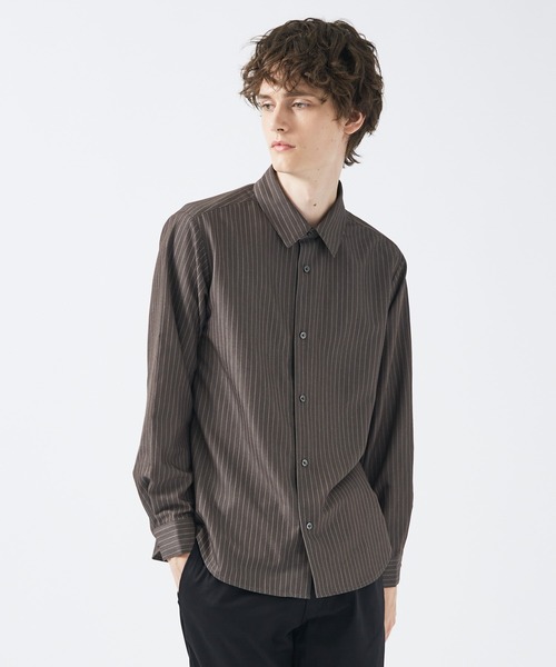 レギュラーカラーストライプ 長袖シャツ(シャツ/ブラウス)|ABAHOUSE GRAY(アバハウスグレイ) レギュラーカラーストライプ 長袖シャツ(シャツ/ブラウス)|ABAHOUSE GRAY(アバハウスグレイ)