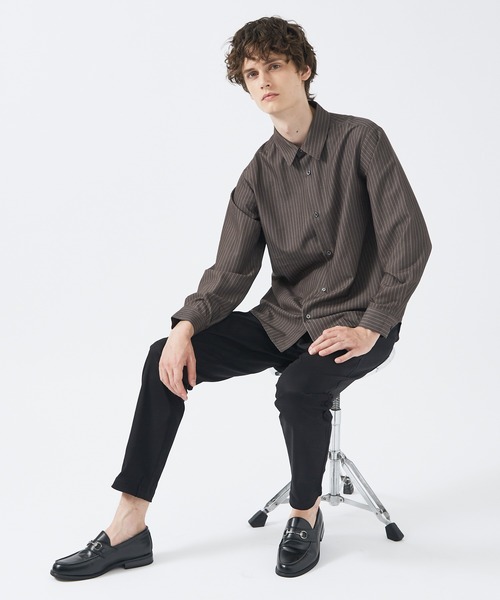 レギュラーカラーストライプ 長袖シャツ(シャツ/ブラウス)|ABAHOUSE GRAY(アバハウスグレイ) レギュラーカラーストライプ 長袖シャツ(シャツ/ブラウス)|ABAHOUSE GRAY(アバハウスグレイ)