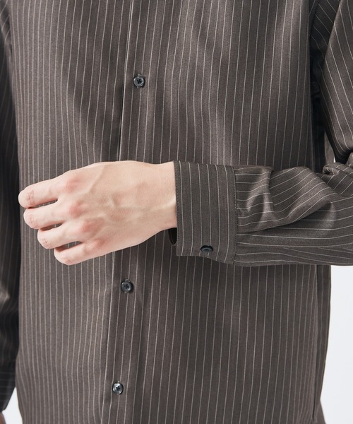 レギュラーカラーストライプ 長袖シャツ(シャツ/ブラウス)|ABAHOUSE GRAY(アバハウスグレイ) レギュラーカラーストライプ 長袖シャツ(シャツ/ブラウス)|ABAHOUSE GRAY(アバハウスグレイ)