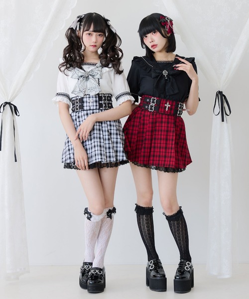 DearMyLove（ディアマイラブ）の「十字架チャームレースフリルプリーツ