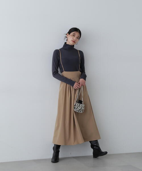 N.（N. Natural Beauty Basic）（エヌエヌナチュラルビューティーベーシック）の「◆ビスチェ切替タートルネックニット（ニット/セーター・レディース・ライトグリーン/オフホワイト/チャコールグレー/ブルー・MEDIUM）」の10枚目の写真