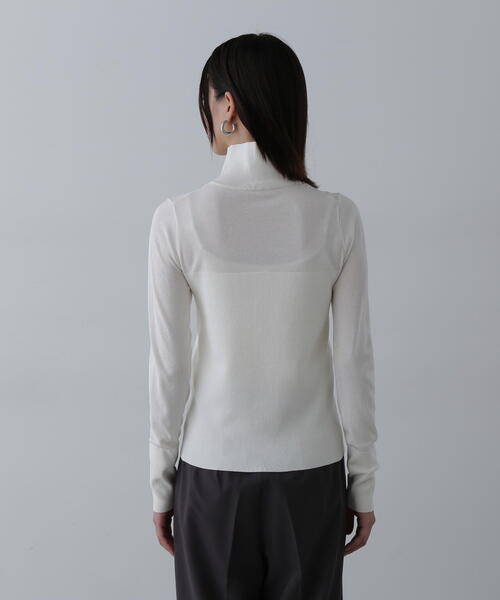 N.（N. Natural Beauty Basic）（エヌエヌナチュラルビューティーベーシック）の「◆ビスチェ切替タートルネックニット（ニット/セーター・レディース・ライトグリーン/オフホワイト/チャコールグレー/ブルー・MEDIUM）」の20枚目の写真