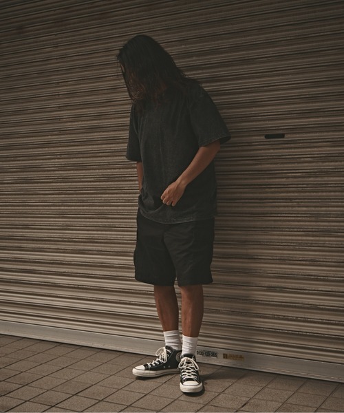 ALL RUNS(オールランズ)の「ヴィンテージ風 ウォッシュド コットン半袖Tシャツ メンズ 夏物 夏服(Tシャツ/カットソー・メンズ・ブラック/オリーブ/グレー/ブラウン・M/L/XL)」の8枚目の写真