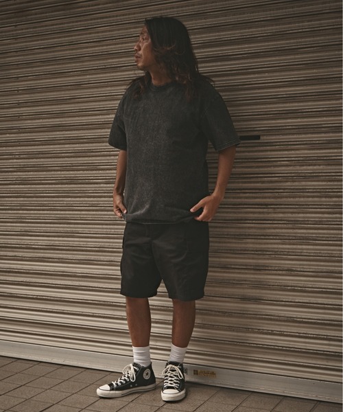 ALL RUNS(オールランズ)の「ヴィンテージ風 ウォッシュド コットン半袖Tシャツ メンズ 夏物 夏服(Tシャツ/カットソー・メンズ・ブラック/オリーブ/グレー/ブラウン・M/L/XL)」の9枚目の写真