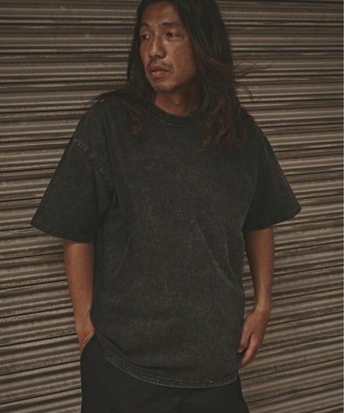 ALL RUNS(オールランズ)の「ヴィンテージ風 ウォッシュド コットン半袖Tシャツ メンズ 夏物 夏服(Tシャツ/カットソー・メンズ・ブラック/オリーブ/グレー/ブラウン・M/L/XL)」の5枚目の写真