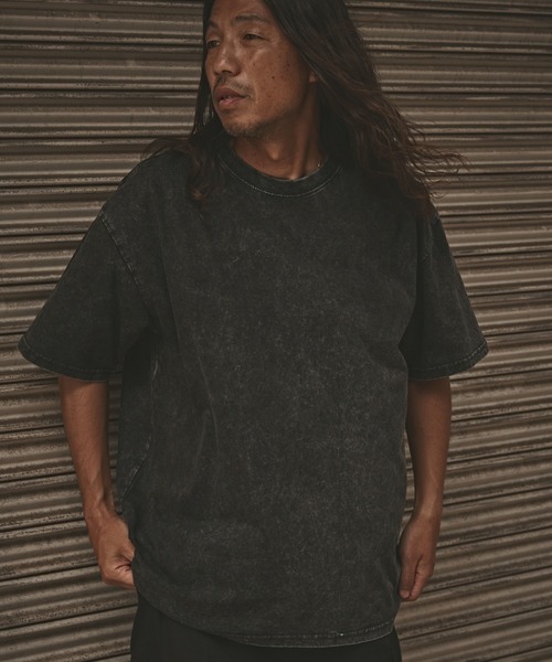 ALL RUNS(オールランズ)の「ヴィンテージ風 ウォッシュド コットン半袖Tシャツ メンズ 夏物 夏服(Tシャツ/カットソー・メンズ・ブラック/オリーブ/グレー/ブラウン・M/L/XL)」の6枚目の写真