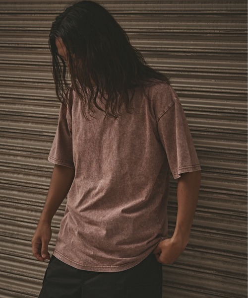 ALL RUNS(オールランズ)の「ヴィンテージ風 ウォッシュド コットン半袖Tシャツ メンズ 夏物 夏服(Tシャツ/カットソー・メンズ・ブラック/オリーブ/グレー/ブラウン・M/L/XL)」の16枚目の写真