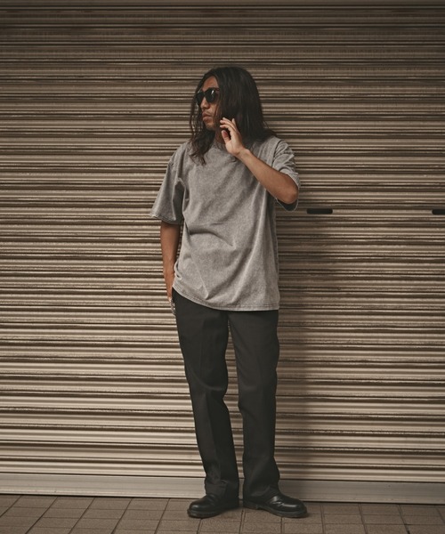 ALL RUNS(オールランズ)の「ヴィンテージ風 ウォッシュド コットン半袖Tシャツ メンズ 夏物 夏服(Tシャツ/カットソー・メンズ・ブラック/オリーブ/グレー/ブラウン・M/L/XL)」の13枚目の写真