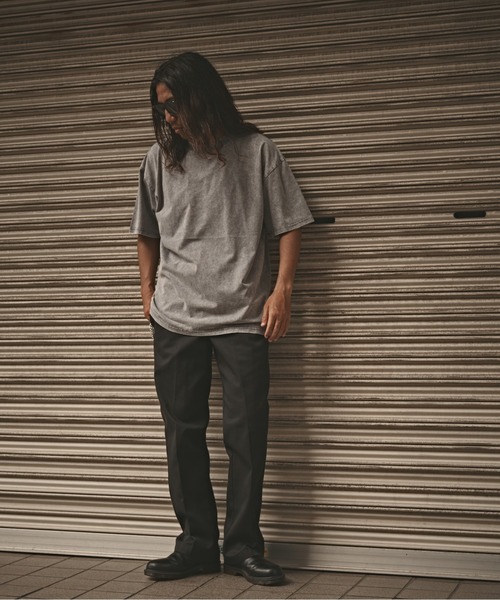 ALL RUNS(オールランズ)の「ヴィンテージ風 ウォッシュド コットン半袖Tシャツ メンズ 夏物 夏服(Tシャツ/カットソー・メンズ・ブラック/オリーブ/グレー/ブラウン・M/L/XL)」の14枚目の写真