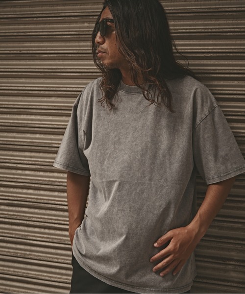 ALL RUNS(オールランズ)の「ヴィンテージ風 ウォッシュド コットン半袖Tシャツ メンズ 夏物 夏服(Tシャツ/カットソー・メンズ・ブラック/オリーブ/グレー/ブラウン・M/L/XL)」の10枚目の写真