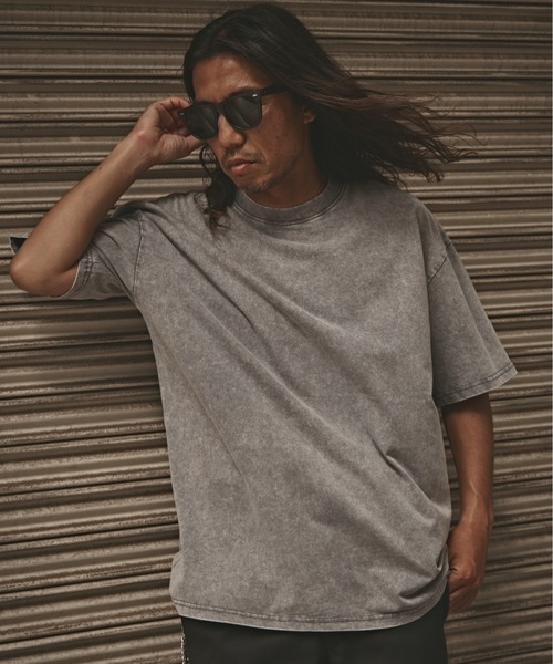ALL RUNS(オールランズ)の「ヴィンテージ風 ウォッシュド コットン半袖Tシャツ メンズ 夏物 夏服(Tシャツ/カットソー・メンズ・ブラック/オリーブ/グレー/ブラウン・M/L/XL)」の11枚目の写真
