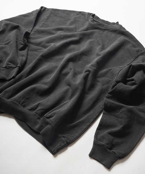 LOS ANGELES APPAREL(ロサンゼルスアパレル)の「【Los Angeles Apparel/ロサンゼルス・アパレル】 Garment Dye L/S Heavy Fleece PO Crew 14 Oz ユーズド加工 ヘビーウェイト スウェット トレーナー MADE IN USA(スウェット・メンズ・スミクロ・SMALL/MEDIUM/LARGE/X-LARGE)」の5枚目の写真
