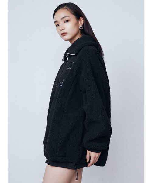 EMODA（エモダ）の「ユニフォームボアジッププルオーバー（Tシャツ/カットソー・レディース・グレー/ブラック/アイボリー・FREE）」の17枚目の写真