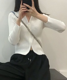 roomy（ルーミー）の「フロントジップニット（ニット/セーター）」