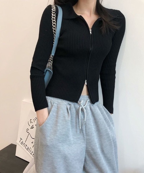 MARK&LONA ジップアップセーター 44 MARK&LONA ジップアップセーター