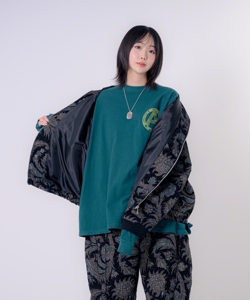 EFFECTEN（エフェクテン）の「【EFFECTEN】Gobelin High Neck Jacket（ブルゾン・メンズ・ワイン/ブラック・FREE）」の4枚目の写真