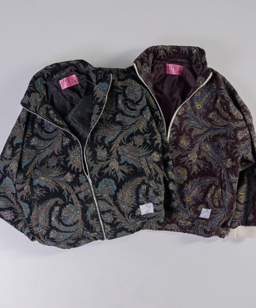 EFFECTEN（エフェクテン）の「【EFFECTEN】Gobelin High Neck Jacket（ブルゾン・メンズ・ワイン/ブラック・FREE）」の10枚目の写真