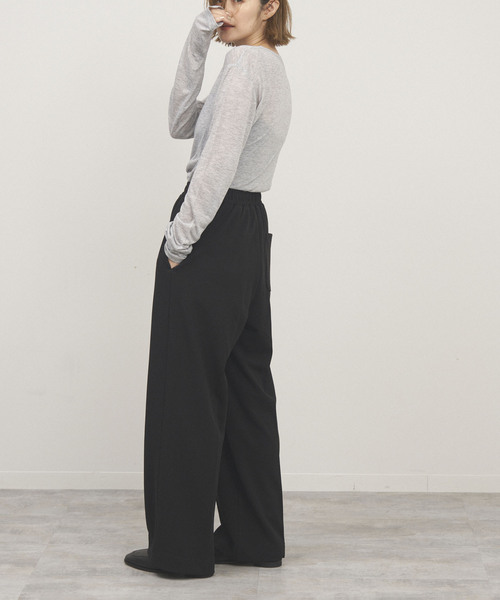 OUTDOOR PRODUCTS（アウトドアプロダクツ）の「シアークルーロングTシャツ（Tシャツ/カットソー・レディース・チャコールグレー/ホワイト/ライトグレー/イエロー・FREE）」の13枚目の写真