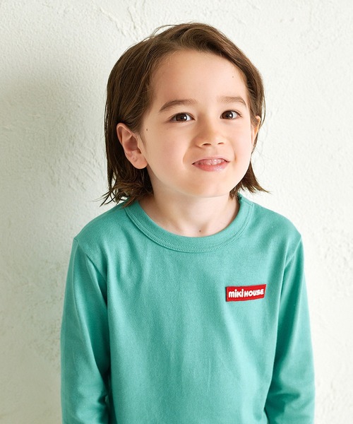 MIKI HOUSE(ミキハウス)の「【WEB限定】長袖Tシャツ(Tシャツ/カットソー・キッズ・ブルー系その他/サーモンピンク/ホワイト/ネイビー・140cm/130cm/120cm/110cm/100cm/90cm/80cm/150cm)」の4枚目の写真