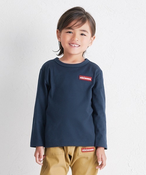 MIKI HOUSE(ミキハウス)の「【WEB限定】長袖Tシャツ(Tシャツ/カットソー・キッズ・ブルー系その他/サーモンピンク/ホワイト/ネイビー・140cm/130cm/120cm/110cm/100cm/90cm/80cm/150cm)」の3枚目の写真