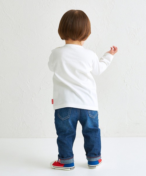 MIKI HOUSE(ミキハウス)の「【WEB限定】長袖Tシャツ(Tシャツ/カットソー・キッズ・ブルー系その他/サーモンピンク/ホワイト/ネイビー・140cm/130cm/120cm/110cm/100cm/90cm/80cm/150cm)」の6枚目の写真