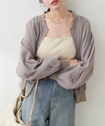 チュールレイヤードブルゾン