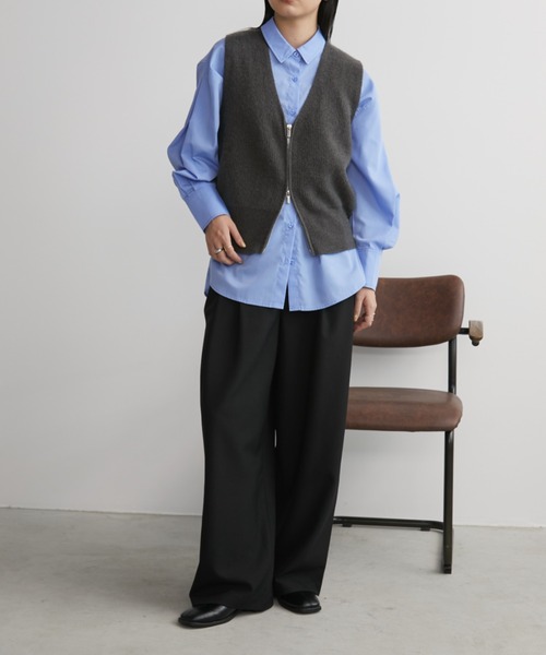 Aunt Marie's（アントマリーズ）の「ZIPニットベスト（ベスト）」 - WEAR