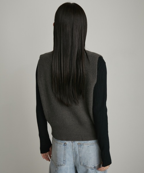 Aunt Marie's(アントマリーズ)の「ZIPニットベスト(ベスト・レディース・ベージュ/グレー・FREE)」の17枚目の写真