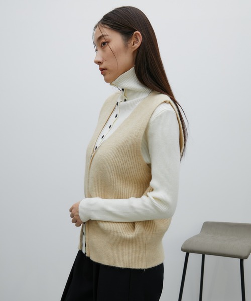 Aunt Marie's（アントマリーズ）の「ZIPニットベスト（ベスト）」 - WEAR