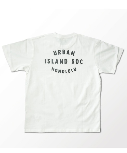 URBAN ISLAND SOCIETY(アーバンアイランドソサエティ)の「【URBAN ISLAND SOCIETY/アーバンアイランドソサエティ】BACK PRINT HONOLULU TEE/半袖バックプリントTシャツ(Tシャツ/カットソー・メンズ・ホワイト/ブラック/イエロー/グリーン・X-LARGE/SMALL/MEDIUM/LARGE)」の5枚目の写真