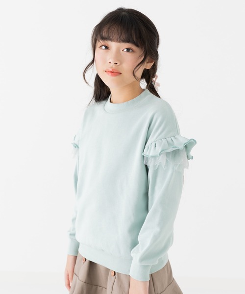 再値下 新品未使用 MUVEIL フリル付きホワイトトレーナー 38