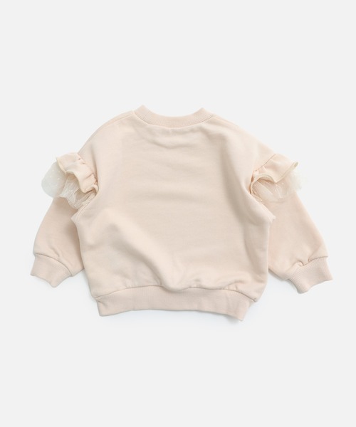 chil2（チルツー）の「肩チュールフリル 裏毛トレーナー（スウェット・キッズ・ブラック/スモークピンク/クリーム/ミント・120cm/100cm/110cm/90cm/150cm/140cm/130cm）」の17枚目の写真