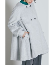 &. NOSTALGIA（アンドドットノスタルジア）の「ウール混フレアコート（ノーカラーコート）」