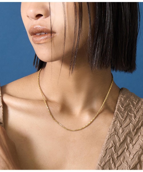 Settimissimo(セッティミッシモ)の「金属アレルギー対応ステンレスポップコーンチェーンネックレス(ネックレス・レディース・シルバー/ゴールド・FREE)」の6枚目の写真