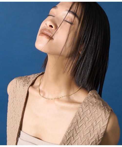 Settimissimo(セッティミッシモ)の「金属アレルギー対応ステンレスポップコーンチェーンネックレス(ネックレス・レディース・シルバー/ゴールド・FREE)」の7枚目の写真