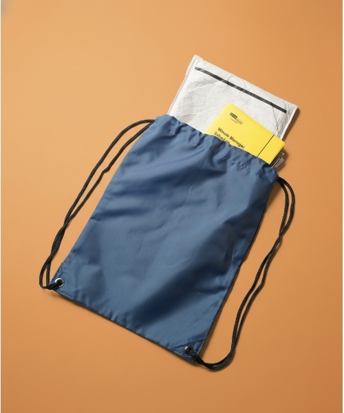 Stars Stripes(スターズストライプス)の「【Bag Base/バッグベース】 Premium gymsac ナイロンナップサック 耐水加工 ジムサック ヒモ付きバッグ 11リットル(バックパック/リュック・メンズ・ピンク/ライム/ホワイト/ネイビー/パープル/グレー/サックスブルー/ブラック/オリーブ・FREE)」の7枚目の写真